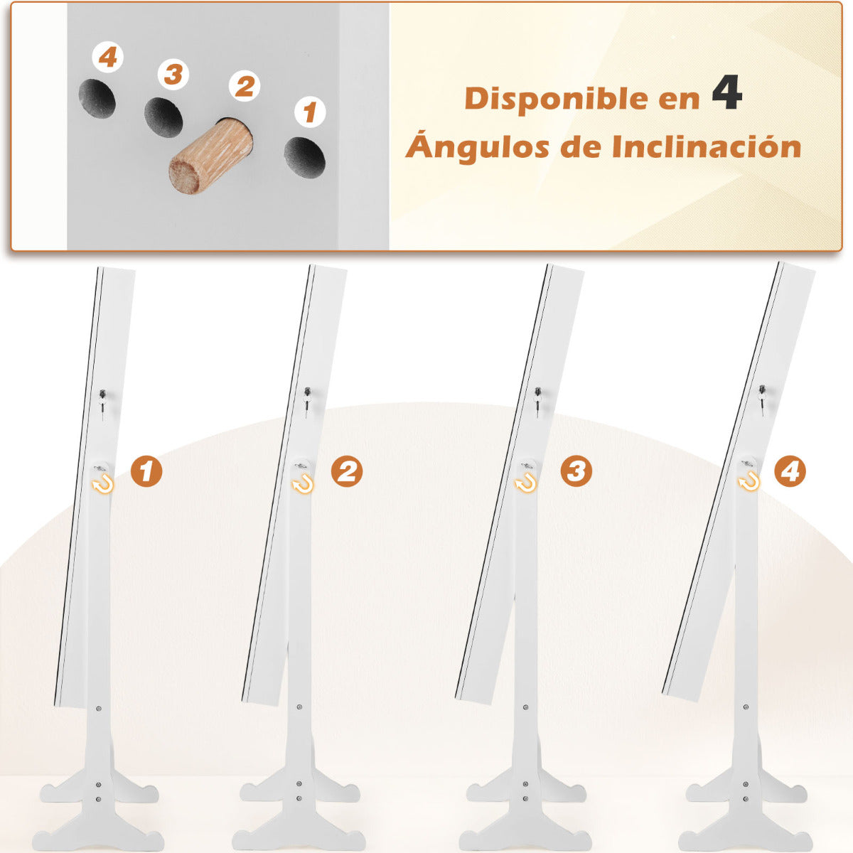 Armario para Joyas de Pie con Espejo de Cuerpo Entero Joyero con Cerradura Cajones Luz LED Organizador Almacenamiento para Joyas Blanco