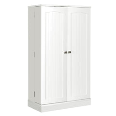 Armario Despensa para Cocina con Doble Puerta Repisas Regulables Organizador Alacena Salva Espacio para Comedor Blanco 59 x 30,5 x 103 cm