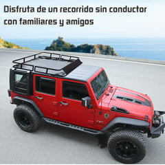Baca para Coche Cesta Portaequipaje Universal para Techo Coche con Carenado Viento Fácil de Montar Negro 122,5 x 102 x 15 cm