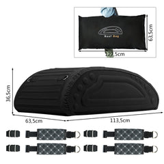 400 L Bolsa de Techo de Coche Bolsa de Portaequipajes Impermeable con Correas para Vehículos Jeep SUV Negro 113,5 x 63,5 x 36,5 cm