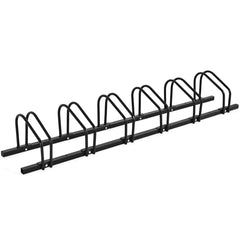 Aparcabici para 6 Bicicletas Portabicicletas para Bici Soporte para Bici para Casa Jardín Garaje Parque 180 x 32,5 x 26 cm Negro