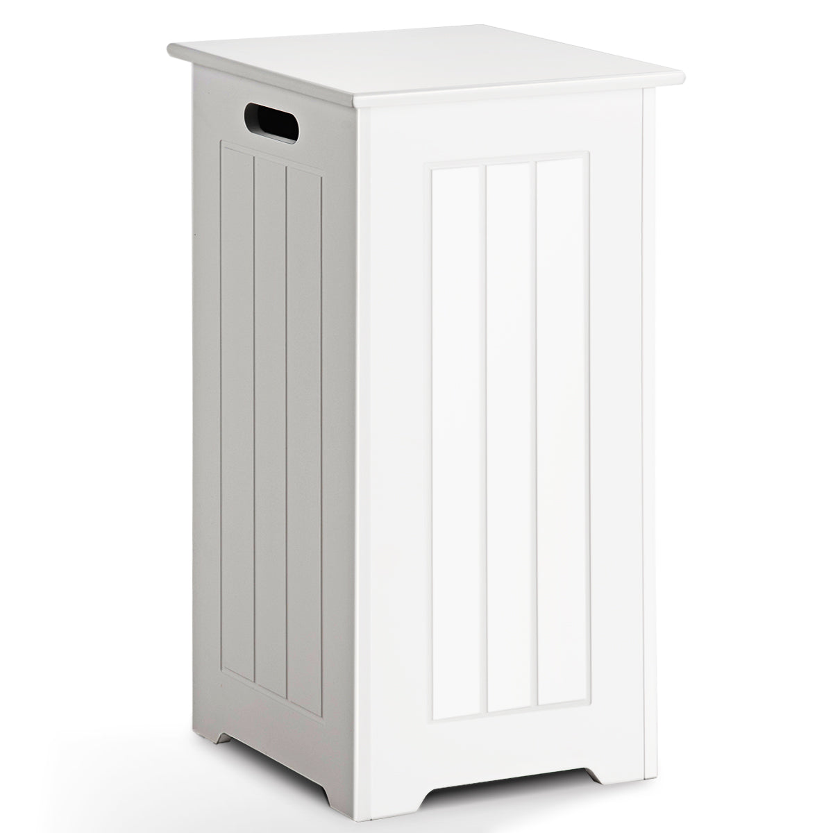 Armario 34 L para Lavandería Cesta de la Ropa Sucia con Tapa Organizador Gran Espacio Almacenamiento para Entrada Baño Blanco