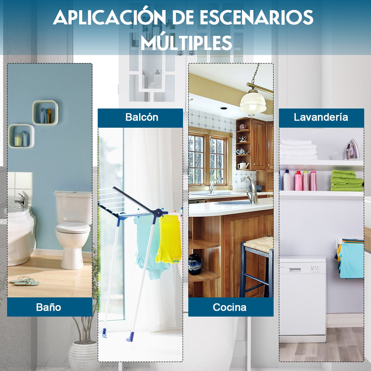 Armario de Almacenamiento Sobre el Inodoro con Estante Ajustable y Doble Puerta de Vidrio 60 x 21,5 x 170,5 cm Blanco