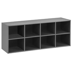 Banco para Zapatos Organizador con 8 Cubos Gabinete de Almacenamiento Estante para Entrada Sala de Estar Dormitorio Carga 230 kg Gris