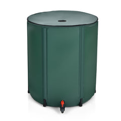 Barril Plegable 225 L para Agua de Lluvia Contenedor Agua Sistema Recogida Lluvia Portátil Cisterna Agua para Jardín Verde 60 x 60 x 80 cm