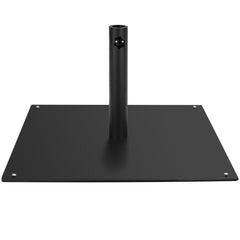 Base Cuadrada para Sombrilla de Patio de 16 kg con 4 Almohadillas de Pie Ajustables para Postes de 4 y 5 cm Negro