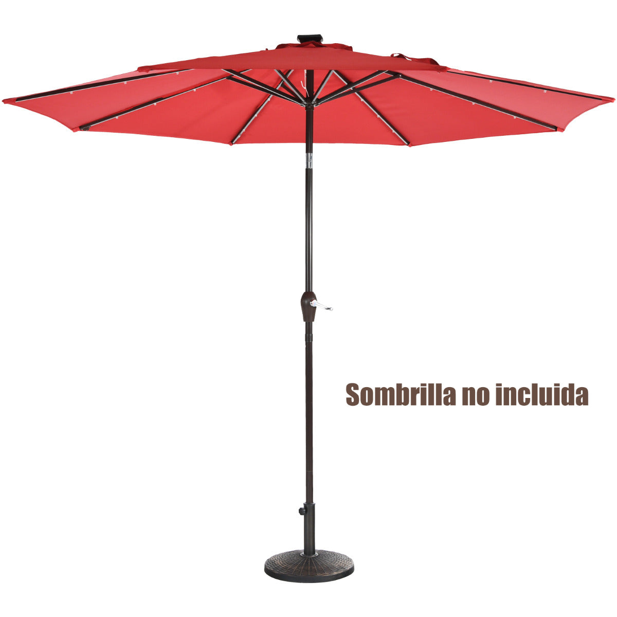 Base de Resina para Sombrilla Φ38/48mm Resistente Soporte Redondo para Paraguas de 10 kg para Jardín Playa Piscina Bronce