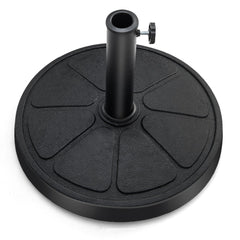 Base de Sombrilla para Exteriores Carga 14 kg Soporte para Sombrilla de 38/48 mm de Mercado Redondo de 45 cm para Jardín Piscina Negro