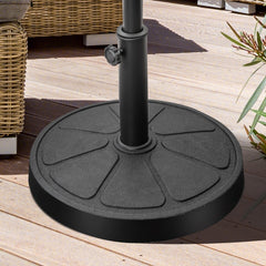 Base de Sombrilla para Exteriores Carga 14 kg Soporte para Sombrilla de 38/48 mm de Mercado Redondo de 45 cm para Jardín Piscina Negro