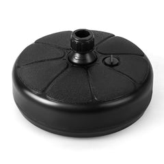 Base de Soportes Rellenable para Paraguas de 38 mm Carga 12 kg Soporte de Mesa Ponderado con Agua y Arena para Jardín y Patio Negro