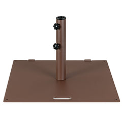 Base para Sombrilla de Patio de 22,5 kg Base Cuadrada para Sombrilla de 60 cm con Adaptadores de 4 cm y 5 cm 2 Pomos de Apriete 2 Ruedas