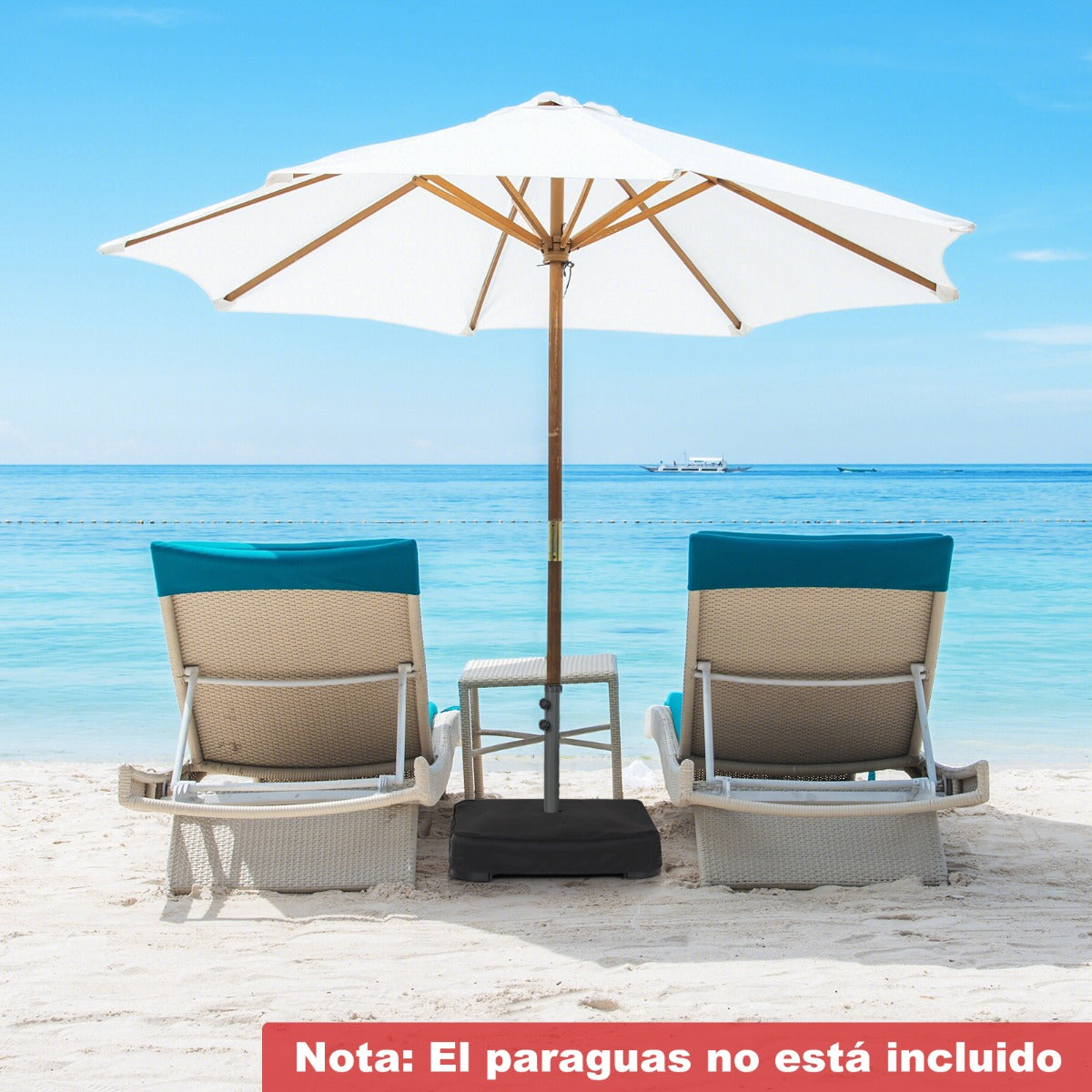 Base para Sombrilla de Patio con Bolsas de Arena 2 Perillas de Ajuste Adaptador Base para Sombrilla de Mercado para Piscina Carga 90 kg