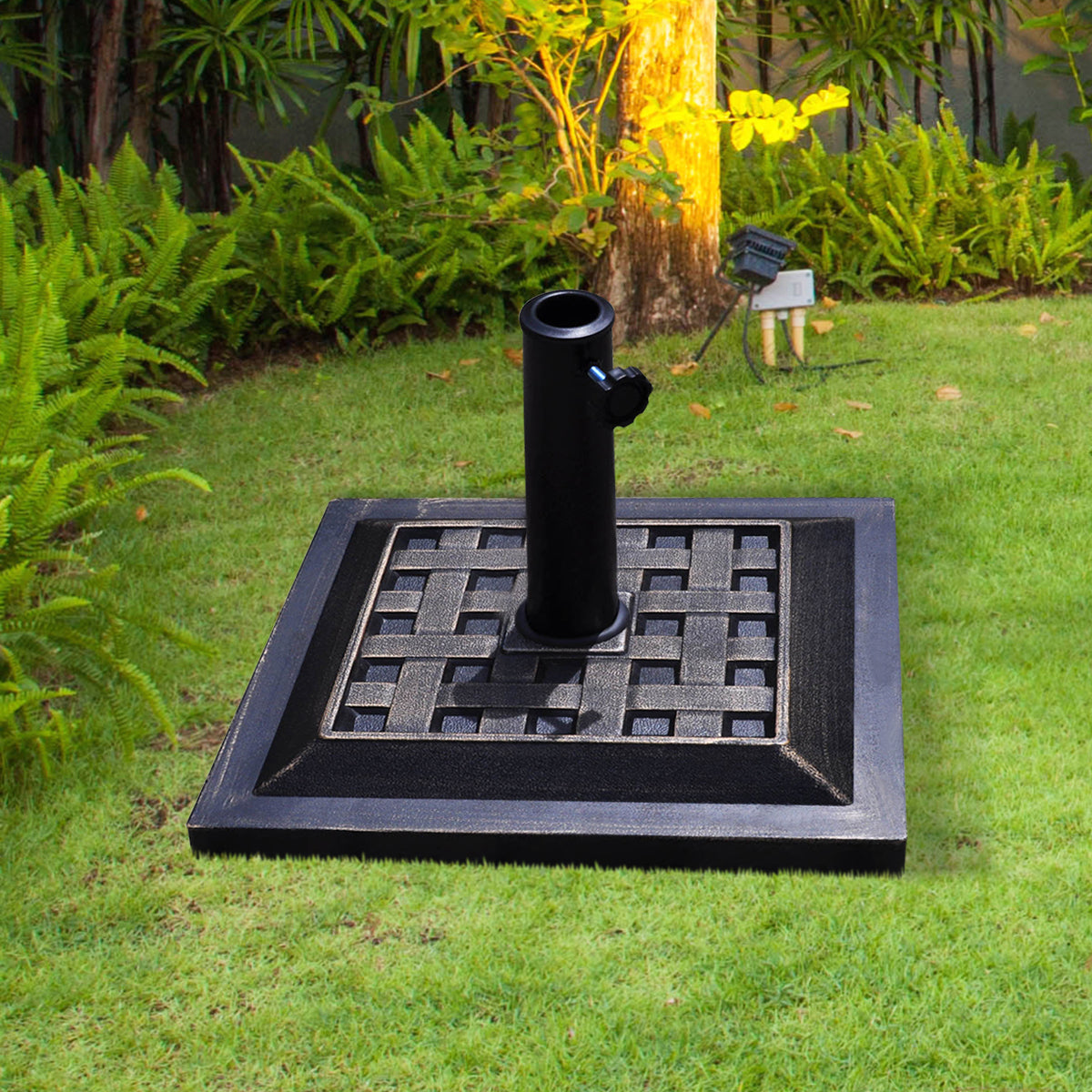 Base para Sombrilla Soporte de Cuadrado para Parasol Playa Jardín Terraza Patio Bronce