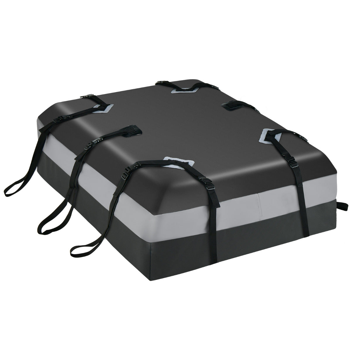 Bolsa de Techo para Coche 424L Impermeable con Cerradura y Alfombra Antideslizante 112 x 86 x 43 cm Gris