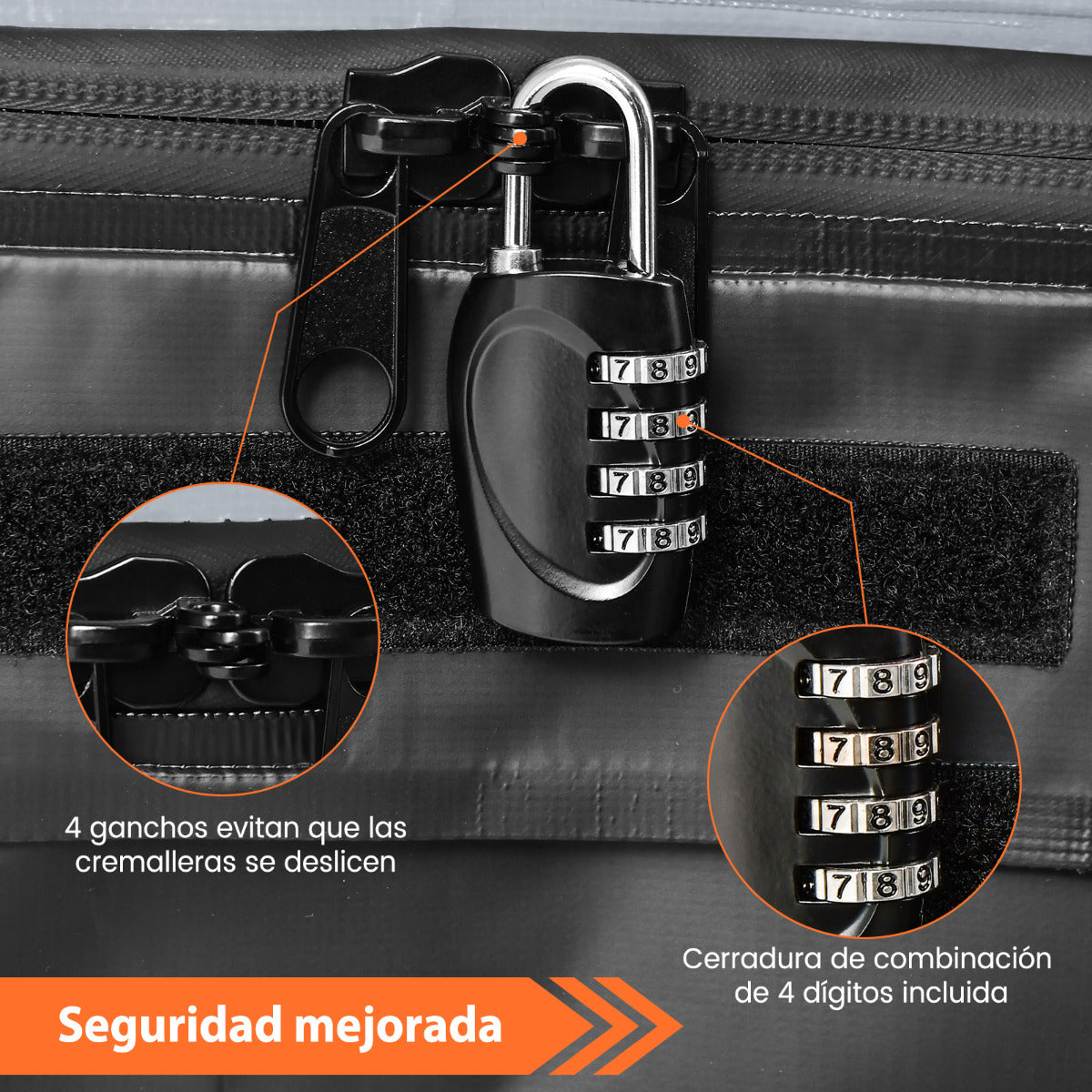 Bolsa de Techo para Coche 424L Impermeable con Cerradura y Alfombra Antideslizante 112 x 86 x 43 cm Gris