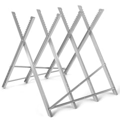 Caballete de Acero Plegable Caballete para Sierra de Madera para Motosierras Soporta hasta 100 kg Portátil Cortar Leña 82 x 82 x 80 cm