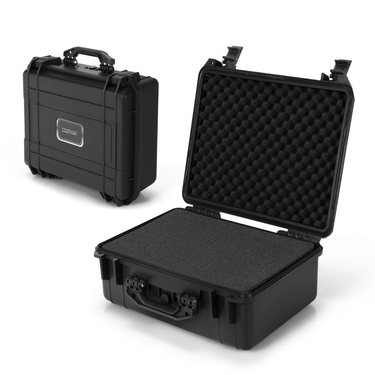 Caja Dura Impermeable Portátil para Exteriores con Encarte de Espuma Personalizable para Aparatos Electrónicos y Cámaras 34 x 31 x 16 cm