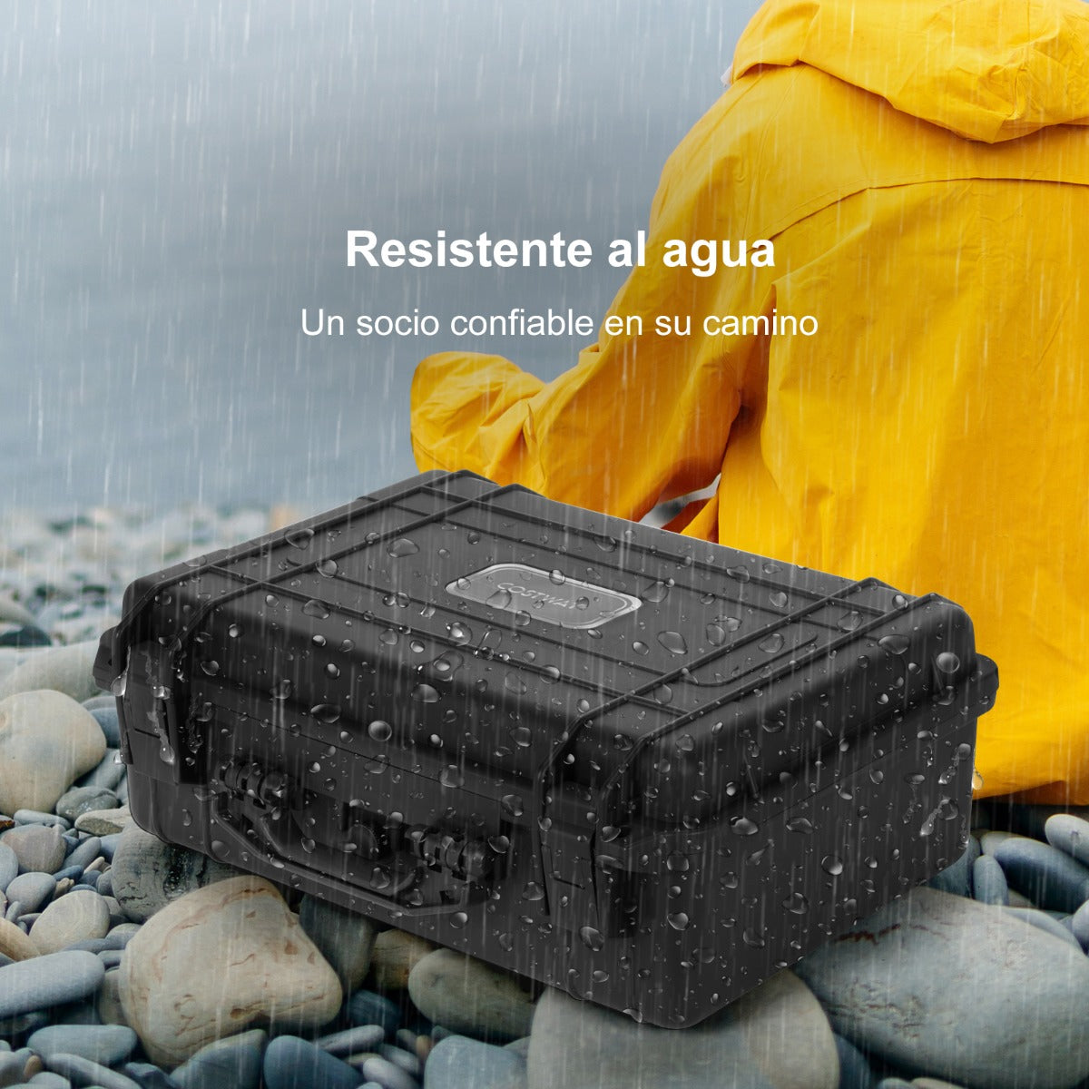 Caja Dura Impermeable Portátil Maletín de Exterior con Encarte de Espuma Personalizable para Aparatos Electrónicos Drones 56 x 44 x 22 cm