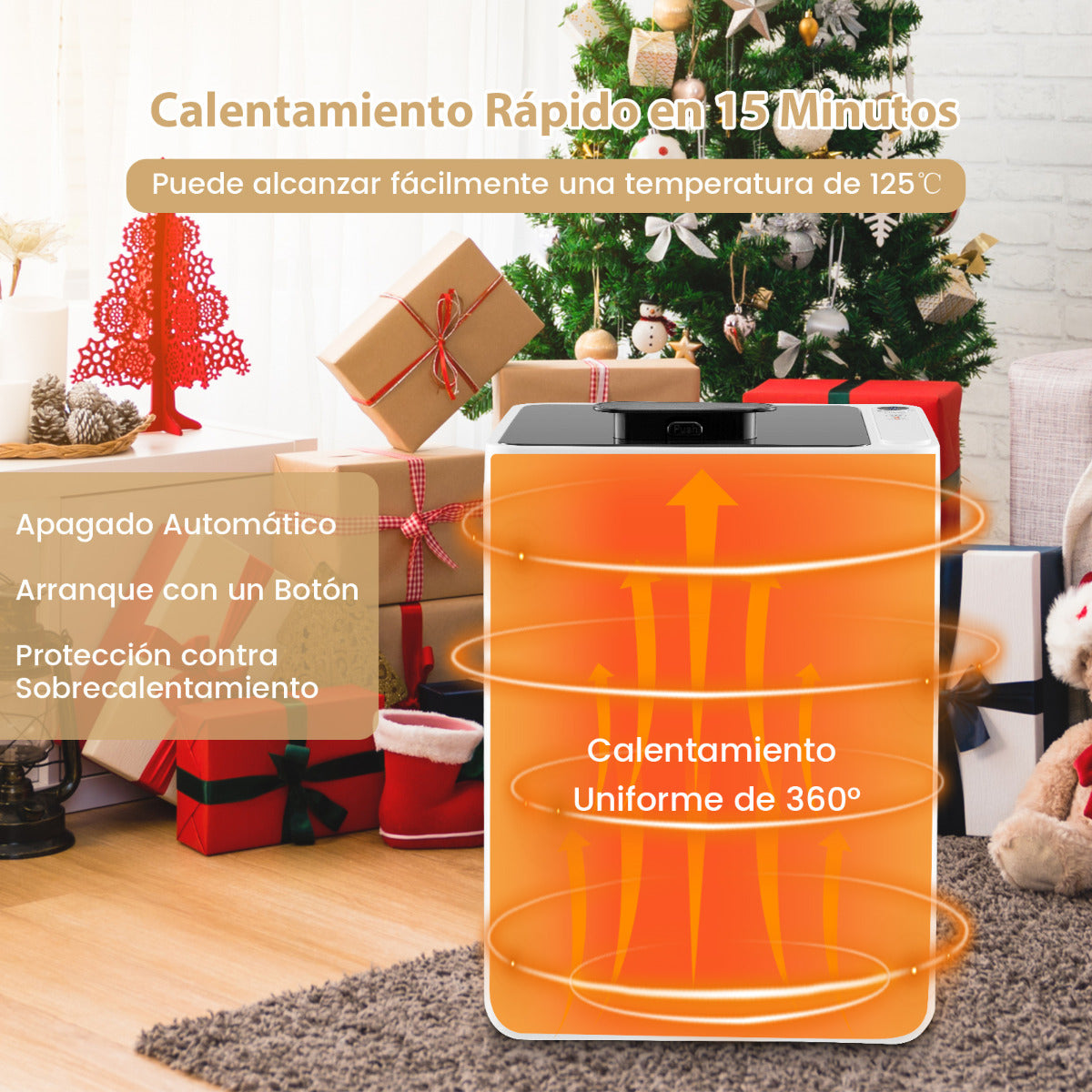 Calentador de Toallas Cubeta de Calentador de Toallas de Lujo con Apagado Automático Temporizador y Pantalla LED 23L SPA 114 x 178 cm Blanco