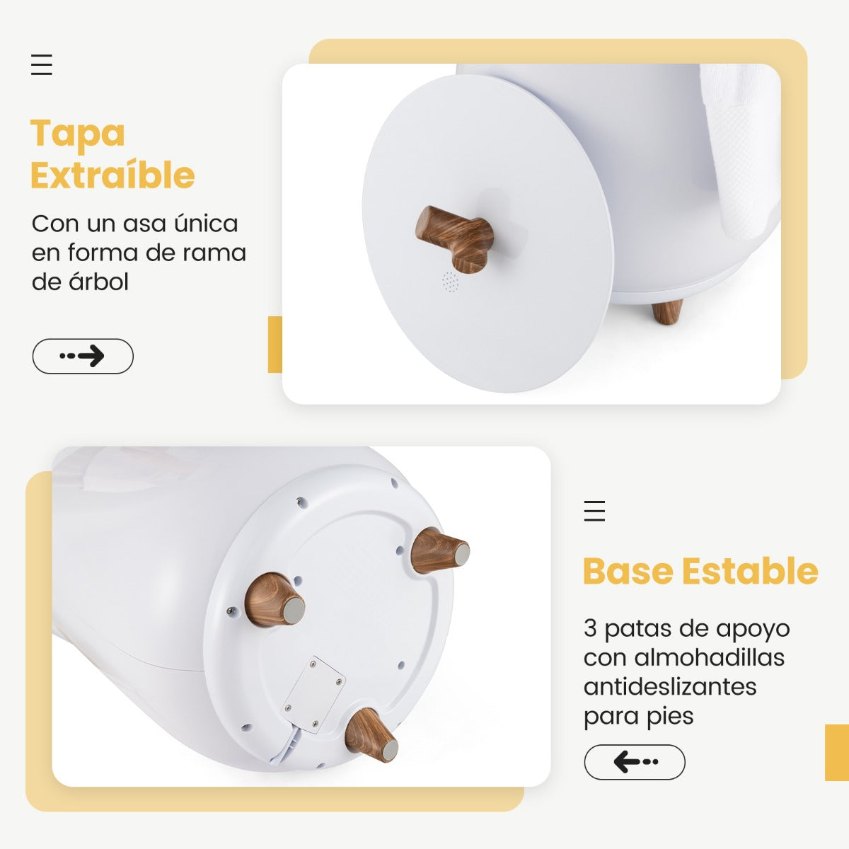 Calentador de Toallas Cubo 20L con 3 Niveles de Calentamiento Temporizador y Apagado Automático Blanco