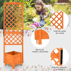 Cama de Jardín Elevada con Caja de Plantación y Orificio de Drenaje Contenedor de Plantas de 180 cm para Jardín Patio y Balcón Naranja