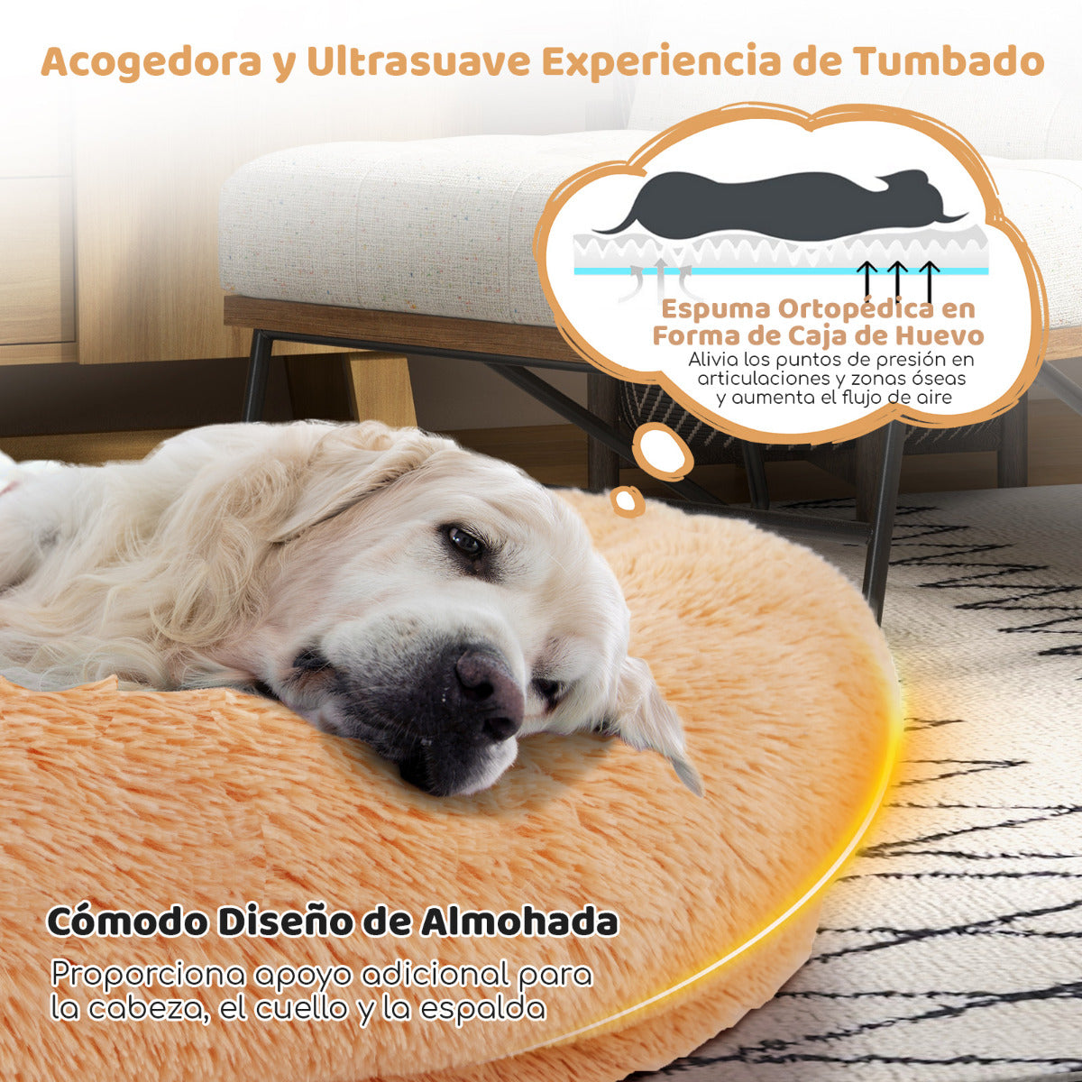 Cama para Siesta Lavable y Esponjosa de Piel Sintética Se Adapta Mascotas y Personas Adultos con Manta Almohada 171 x 115 x 25 cm Marrón
