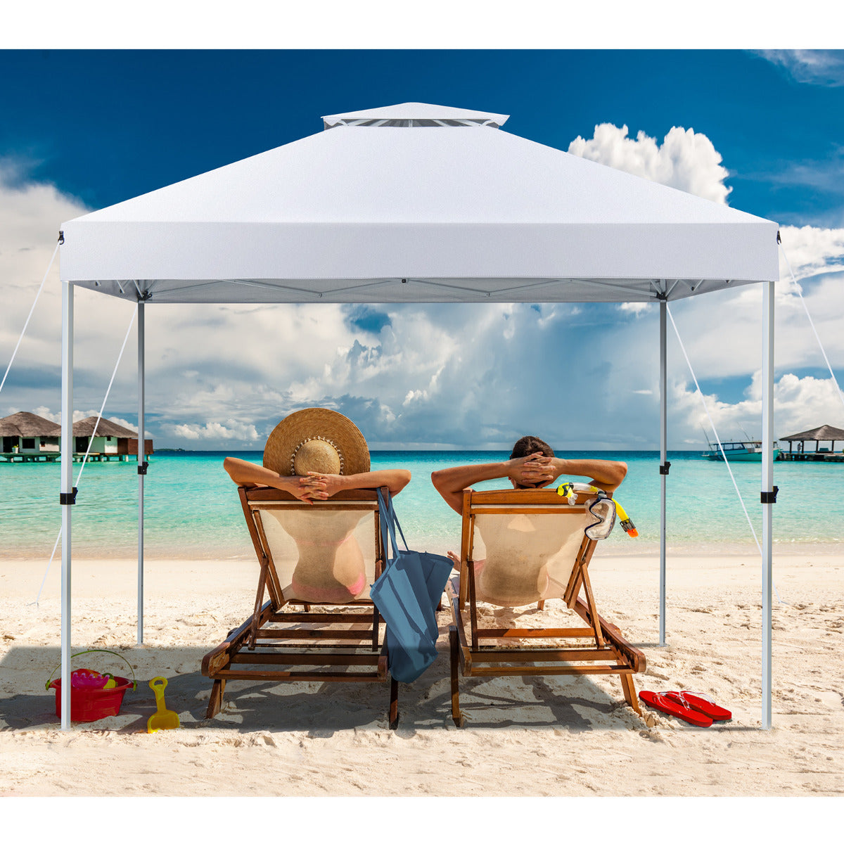 Carpa Plegable 3x3m Cenador Tienda Emergente Pop Up 8 Personas Gazebo Pabellón con Doble Techo Altura Ajustable Playa Jardín Patio Plata