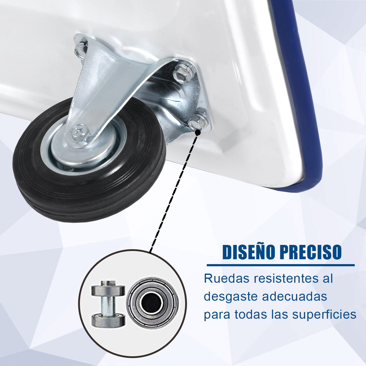 Plataforma Carro Plegable Carga Máxima 300 kg Carro de Transporte Carretilla de Mano 60 x 90 cm