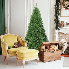 1,8m Árbol de Navidad con 1000 Ramas Bisagras y Base de Metal Resistente Ideal para Casa Oficina Tiendas Hoteles
