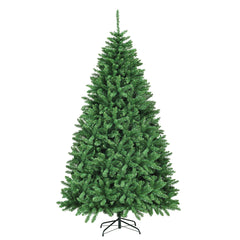 2,25m Árbol de Navidad Abeto Artificial No Iluminado con Base Plegable de Metal Decoración para Casa Oficina