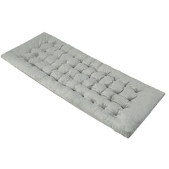 Cojín para Tumbona con 4 Correas de Fijación Tumbona Cojín de Catre para Silla de Exterior Jardín Terraza y Balcón 190 x 70 x 7 cm Gris