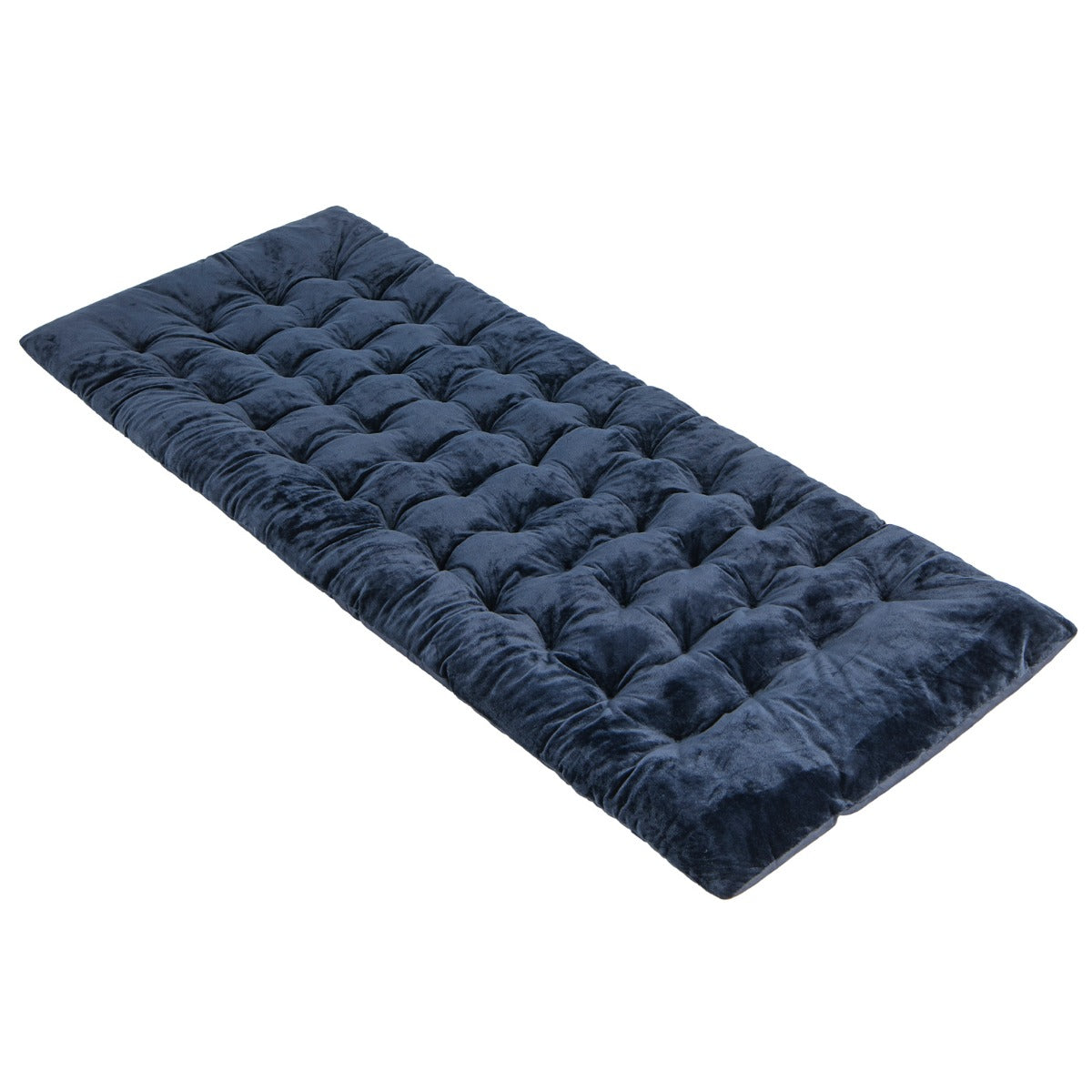 Cojín para Tumbona con 4 Correas de Fijación Tumbona Cojín de Catre para Silla de Exterior Jardín Terraza y Balcón 190 x 70 x 7 cm Azul