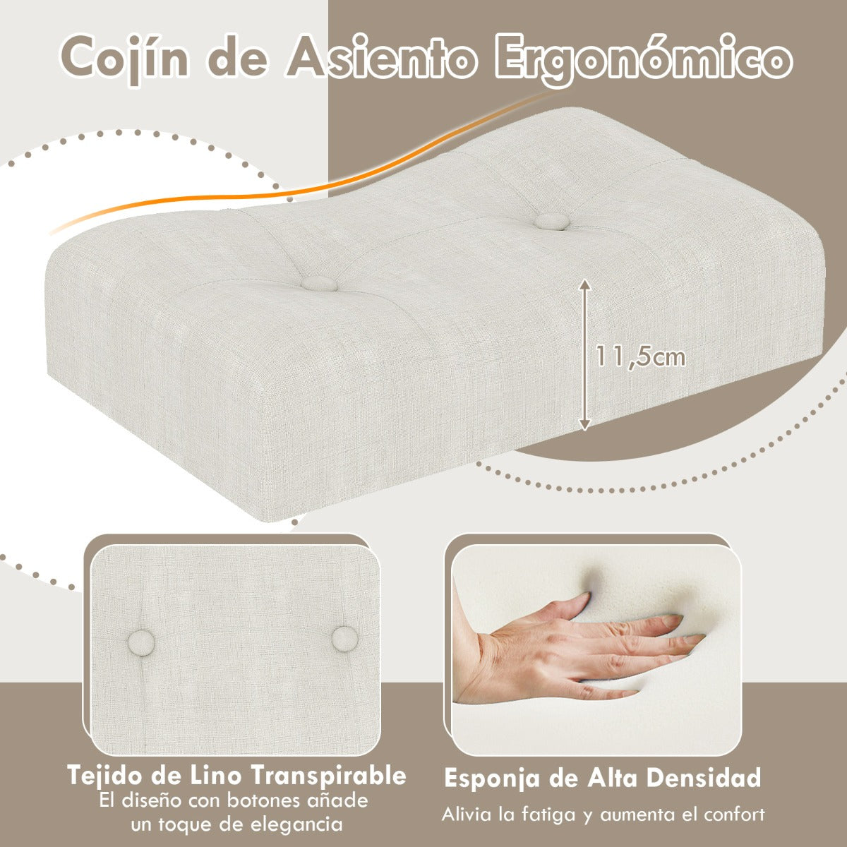 Conjunto de Mesa de Bar de 4 Piezas con Toma de Corriente Asientos Acolchados para 3 Personas Gris y Beige