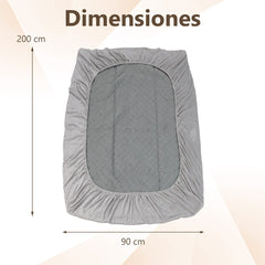 Protector de Colchón Twin Cubierta de Colchón de Lujo de Terciopelo Súper Suave con Bolsillo Funda de Colchón Acogedora
