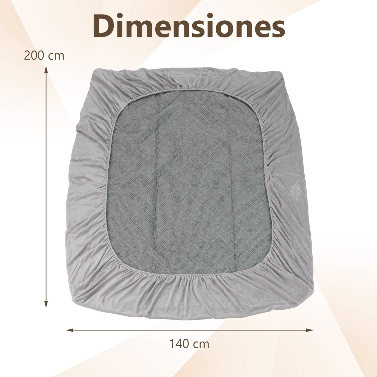 Protector de Colchón Queen Cubierta de Colchón de Lujo de Terciopelo Súper Suave con Bolsillo Funda de Colchón Acogedora
