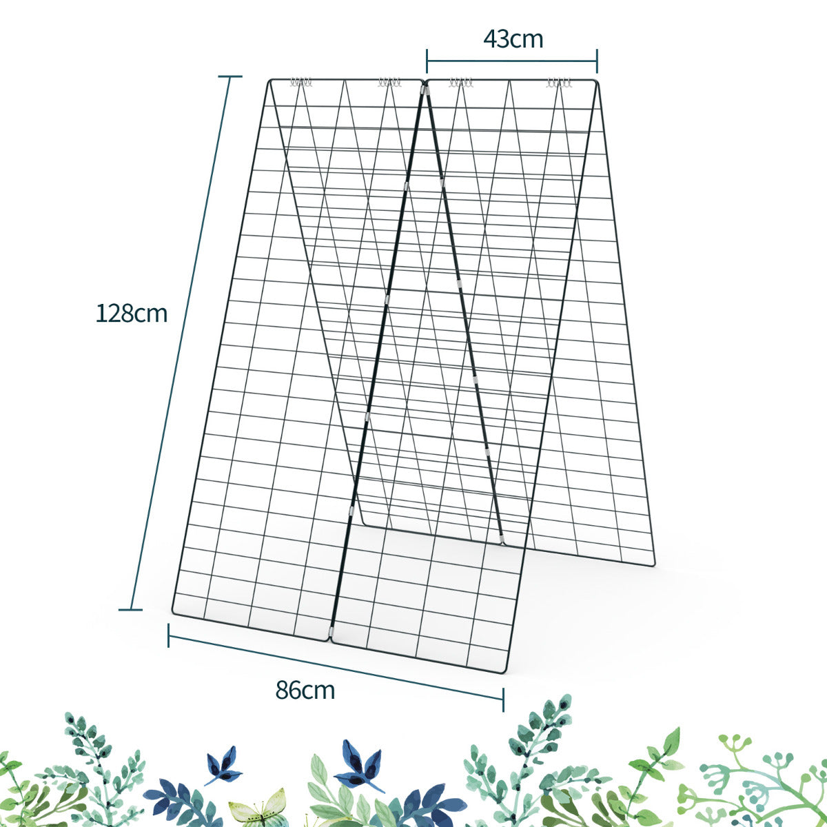 Enrejado de 2 Piezas para Pepinos Soporte para Plantas Trepadoras Verdura Fruta Enrejado para Jardín Invernadero Balcón