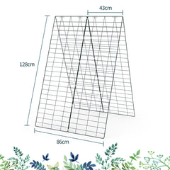 Enrejado de 2 Piezas para Pepinos Soporte para Plantas Trepadoras Verdura Fruta Enrejado para Jardín Invernadero Balcón