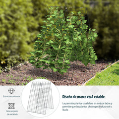 Enrejado de 2 Piezas para Pepinos Soporte para Plantas Trepadoras Verdura Fruta Enrejado para Jardín Invernadero Balcón