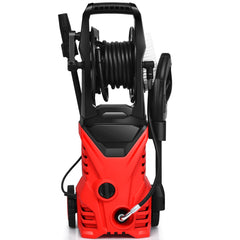 1500 W Hidrolavadora de Alta Presión con Boquilla Cables y Mangueras Limpiadoras a Presión para Jardín Coche Exterior Rojo 27 x 27 x 68 cm