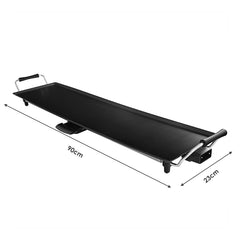 Parrilla Eléctrica de Interior 1800 W con Plancha Antiadherente Amplia y Cajón para Recoger el Aceite Negro 90 x 23 cm
