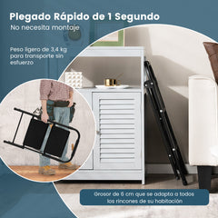 Escalera Plegable de 2 Peldaños de Metal Portátil con Escalones Antideslizantes Amplios Carga 265 KG para Cocina Almacén 47 x 39 x 71 cm