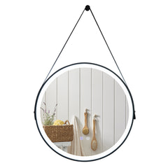 Espejo de Baño LED Redondo 60 cm Espejo de Pared con Cuerda 3 Colores Función Antiniebla y de Memoria Interruptor Táctil Espejo Iluminado