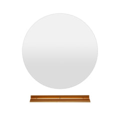 60 cm Espejo LED Redondo de Pared de Baño Espejo de Tocador Iluminado con Luz Regulable Continua 3 Colores Desempañado Automático Memoria