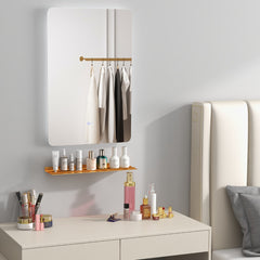 70 x 50 cm Espejo LED de Pared de Baño Espejo de Tocador con 3 Colores Regulación Continua Desempañado Automático Memoria Reflexión HD