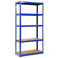 Estante con 5 Niveles y Repisas Regulables con Estructura en Acero Resistente para Casa Oficina Dormitorio Garaje 90 x 40 x 180 cm Azul