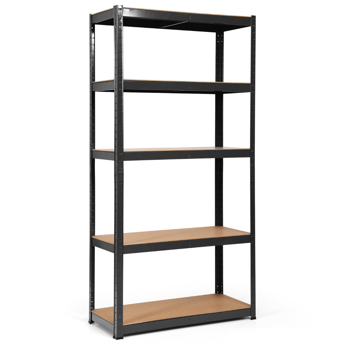 Estante con 5 Niveles y Repisas Regulables con Estructura en Acero Resistente para Casa Oficina Dormitorio Garaje 90 x 40 x 180 cm Negro