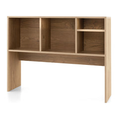 Estantería de Sobremesa para Ordenador Estante de Almacenamiento de Encimera con 4 Cubos y Compartimento Abierto para Escritorio Natural