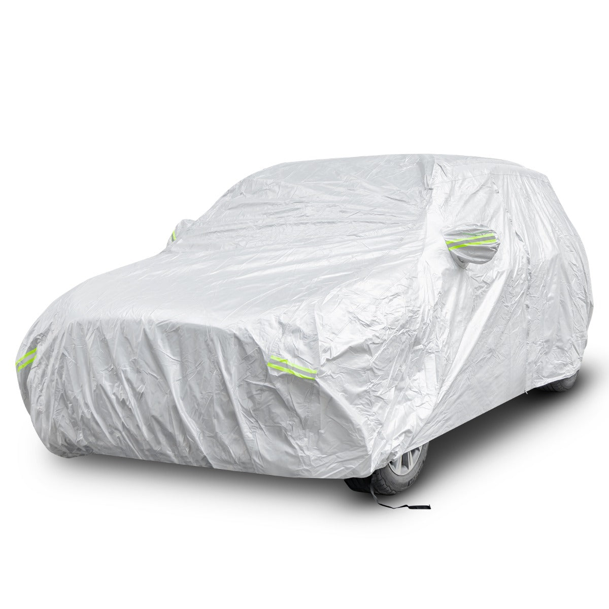 483 cm Funda Coche Exterior con Cremallera Tiras Reflectantes y Bolsa de Almacenamiento Cubierta para Auto Resistente Intemperie