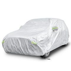 492 cm Funda Coche Exterior con Cremallera Tiras Reflectantes y Bolsa de Almacenamiento Cubierta para Auto Resistente Intemperie