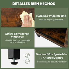 Gabinete de Almacenamiento Estilo Granja de 81 cm Aparador con Puerta Corrediza de Granero Estantes Ajustables para Comedor Marrón
